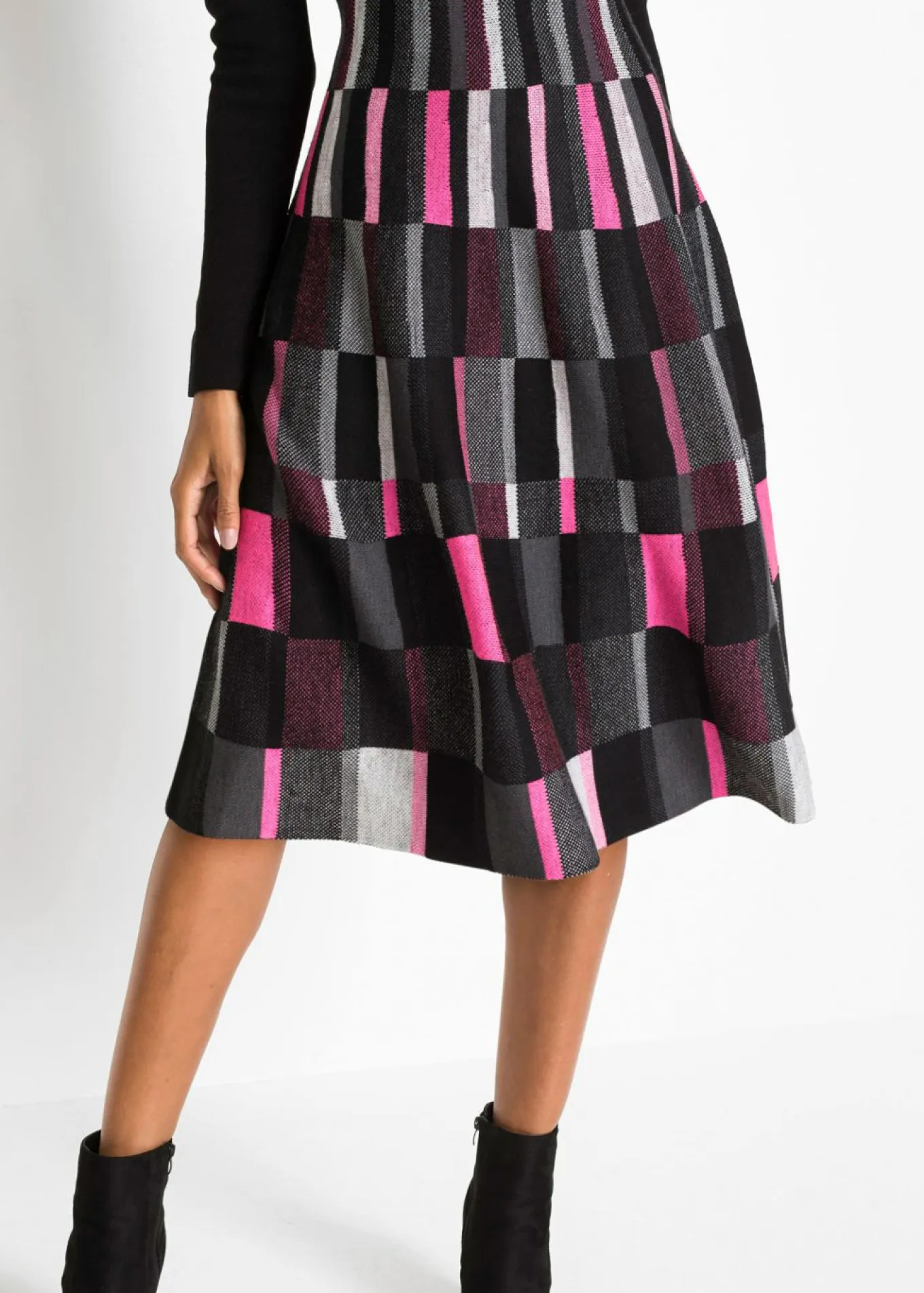 Vestido de punto a cuadros