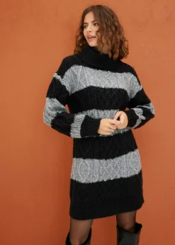 Vestido de punto a rayas