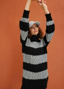 Vestido de punto a rayas
