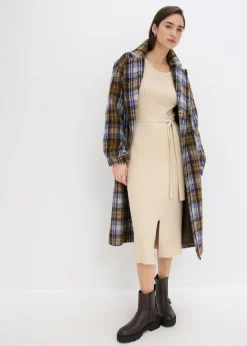 Vestido de punto acanalado de mezcla de viscosa fluida