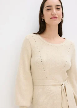 Vestido de punto acanalado de mezcla de viscosa fluida