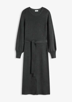 Vestido de punto acanalado de mezcla de viscosa fluida
