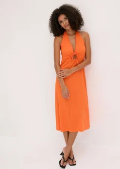 Vestido de punto con aberturas