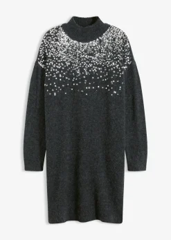 Vestido de punto con aplicaciones de lentejuelas