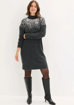 Vestido de punto con aplicaciones de lentejuelas
