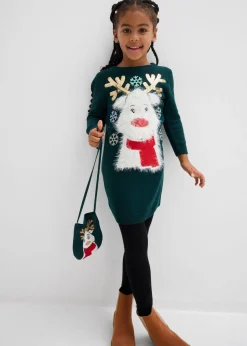 Vestido de punto con bolsillo (2 piezas)