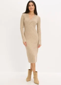 Vestido de punto con contenido de lana