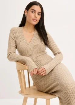 Vestido de punto con contenido de lana