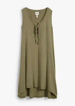 Vestido de punto con cordón