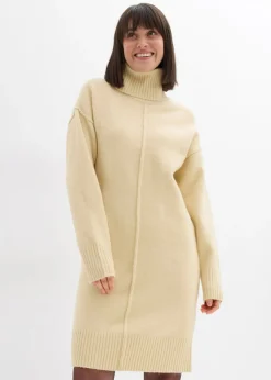 Vestido de punto con costura decorativa