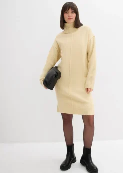 Vestido de punto con costura decorativa