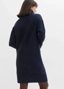 Vestido de punto con costura decorativa