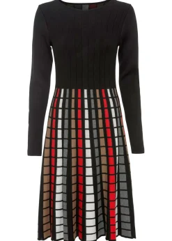 Vestido de punto con cuadros