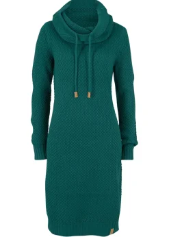 Vestido de punto con cuello tipo chal
