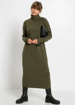 Vestido de punto con cuello vuelto