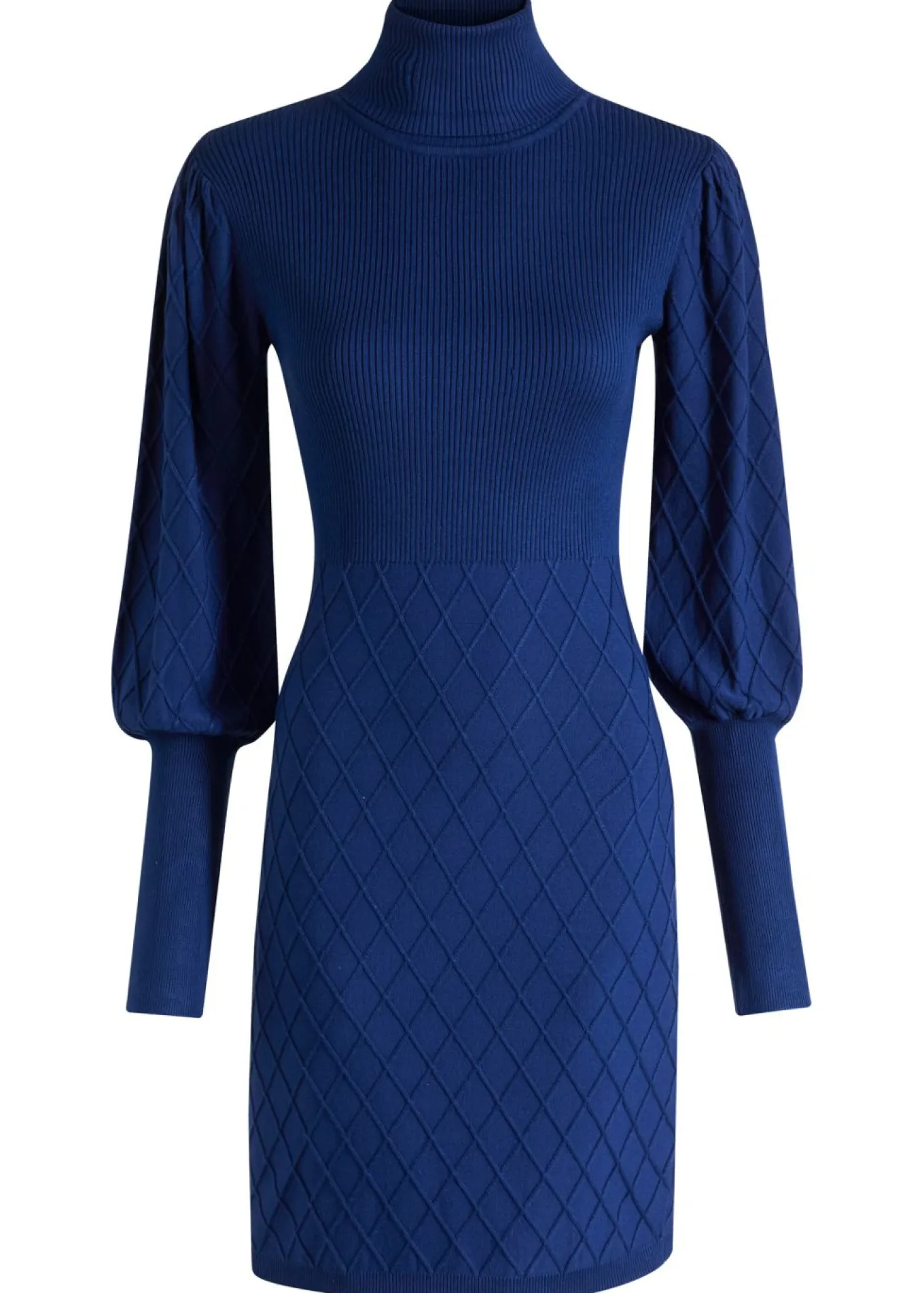 Vestido de punto con cuello vuelto