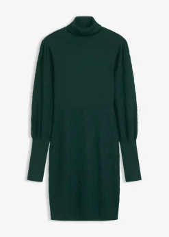 Vestido de punto con cuello vuelto