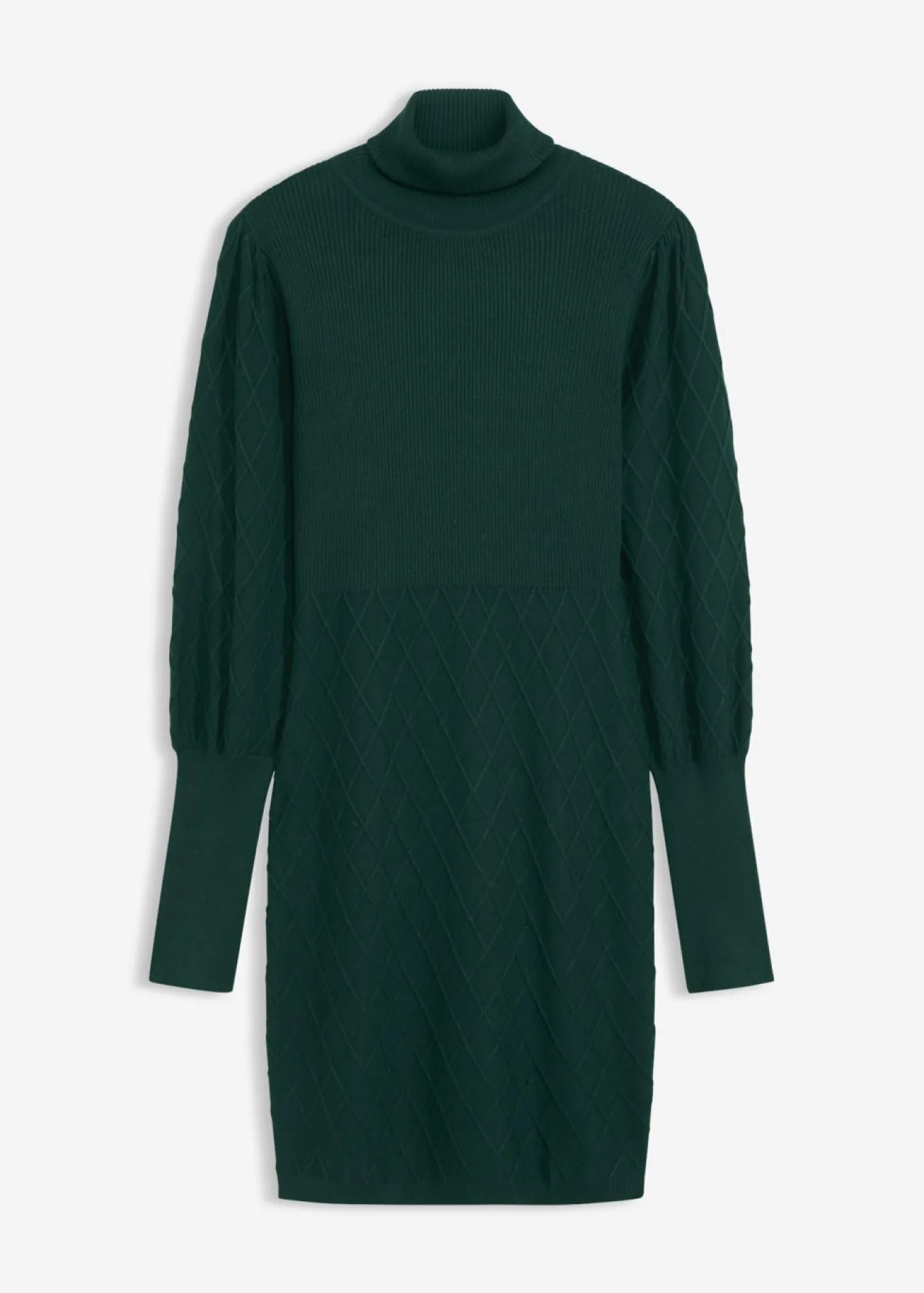 Vestido de punto con cuello vuelto