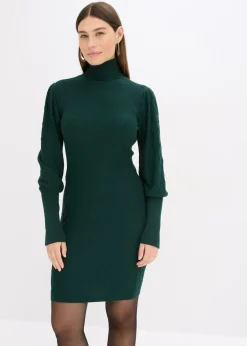 Vestido de punto con cuello vuelto