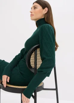 Vestido de punto con cuello vuelto