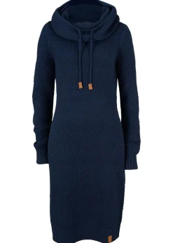 Vestido de punto con cuello tipo chal