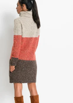 Vestido de punto con cuello vuelto