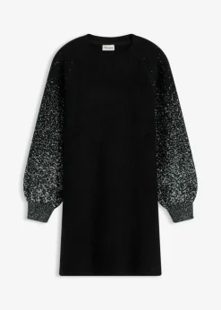 Vestido de punto con efecto brillante