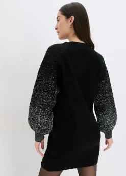 Vestido de punto con efecto brillante