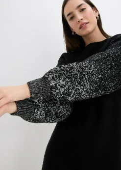 Vestido de punto con efecto brillante
