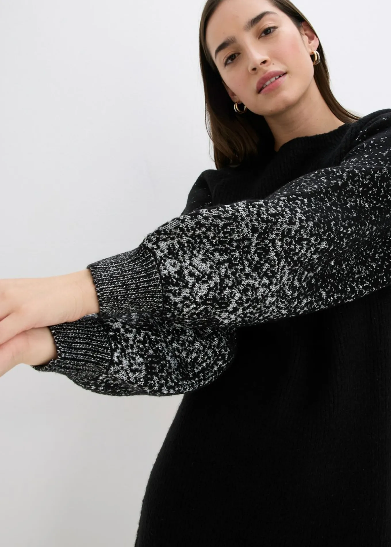 Vestido de punto con efecto brillante