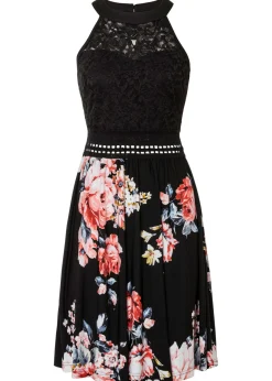 Vestido de punto con encaje