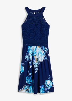 Vestido de punto con encaje