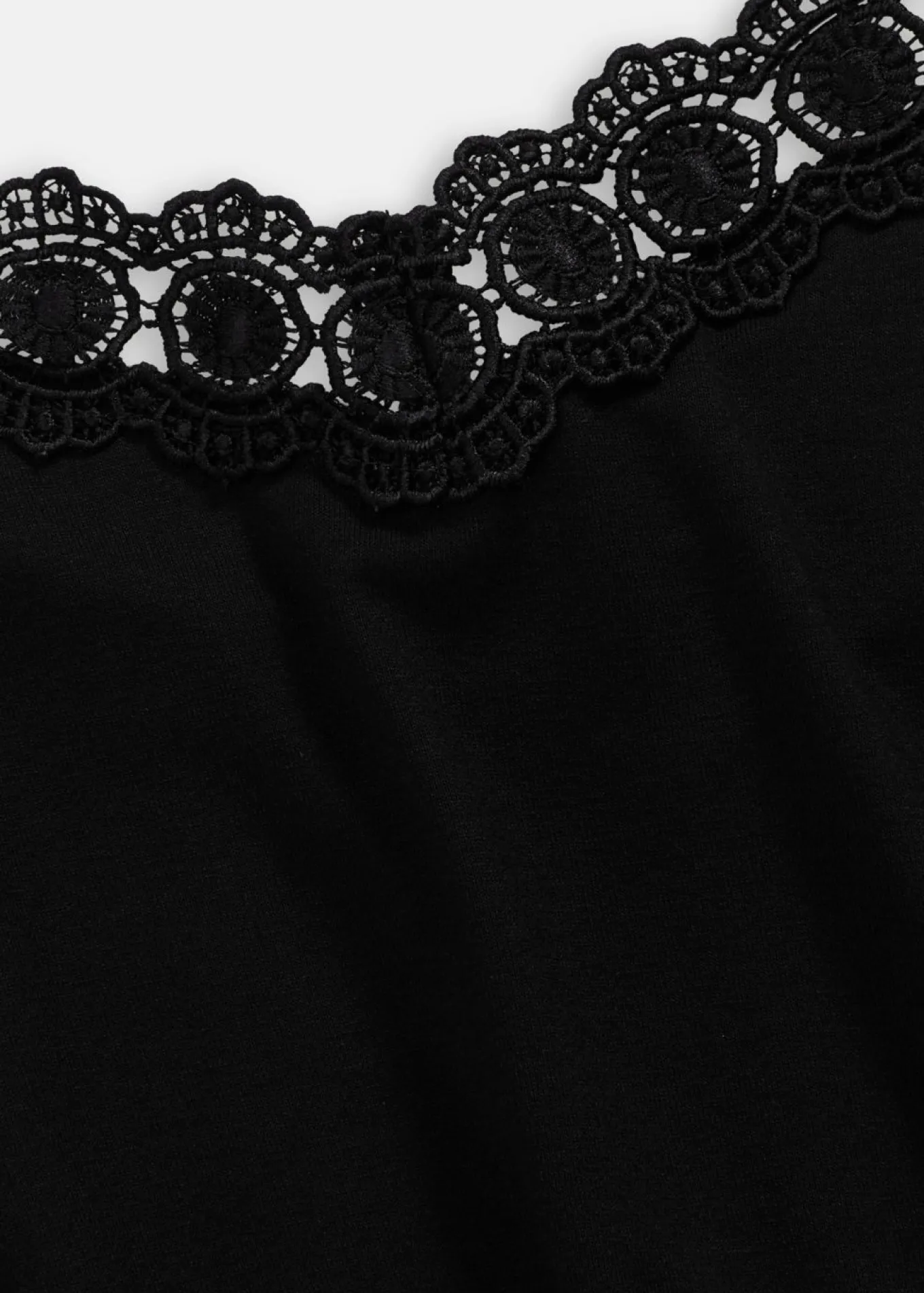 Vestido de punto con encaje