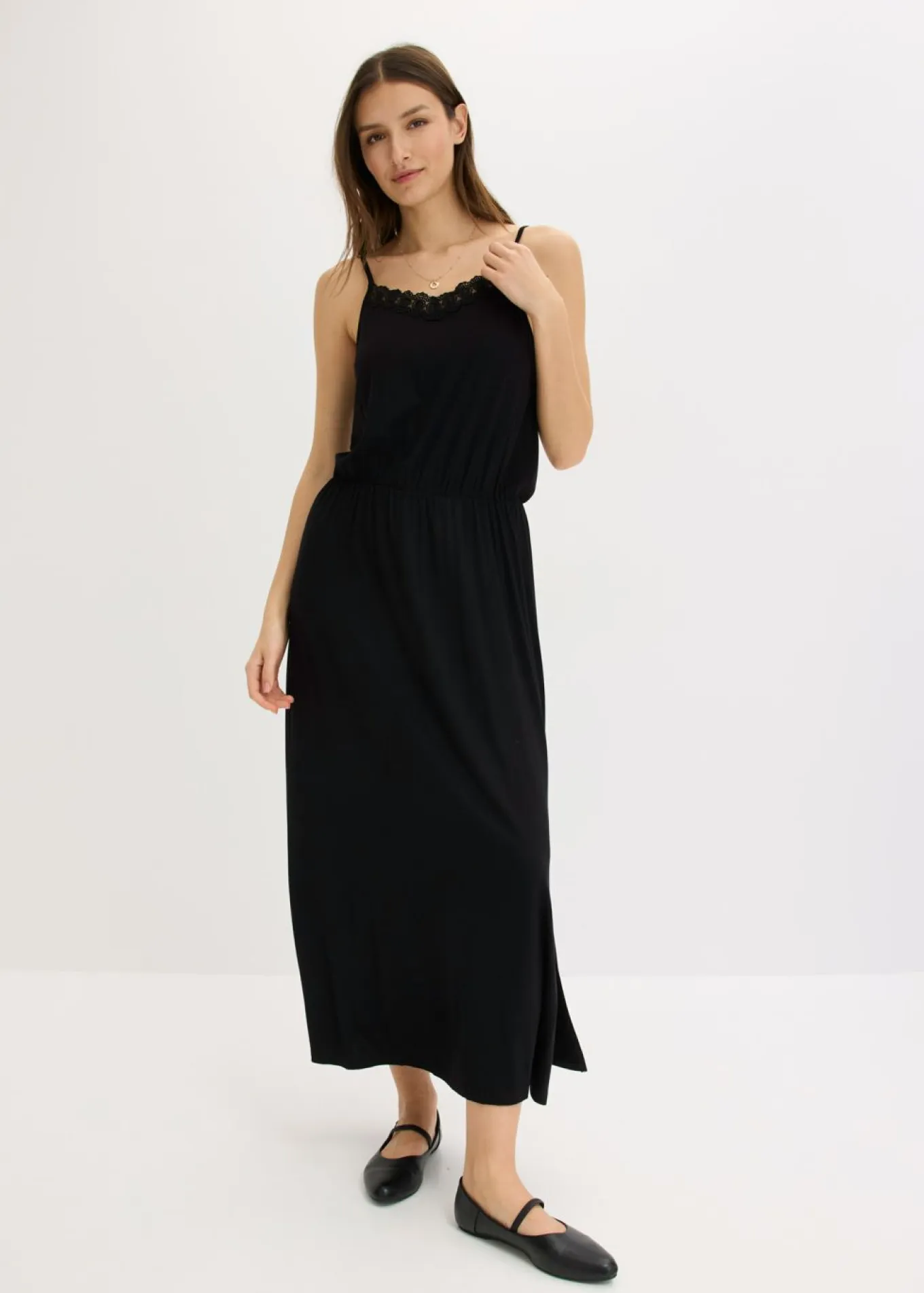 Vestido de punto con encaje