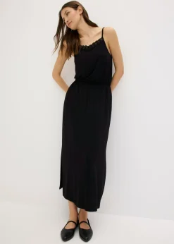 Vestido de punto con encaje