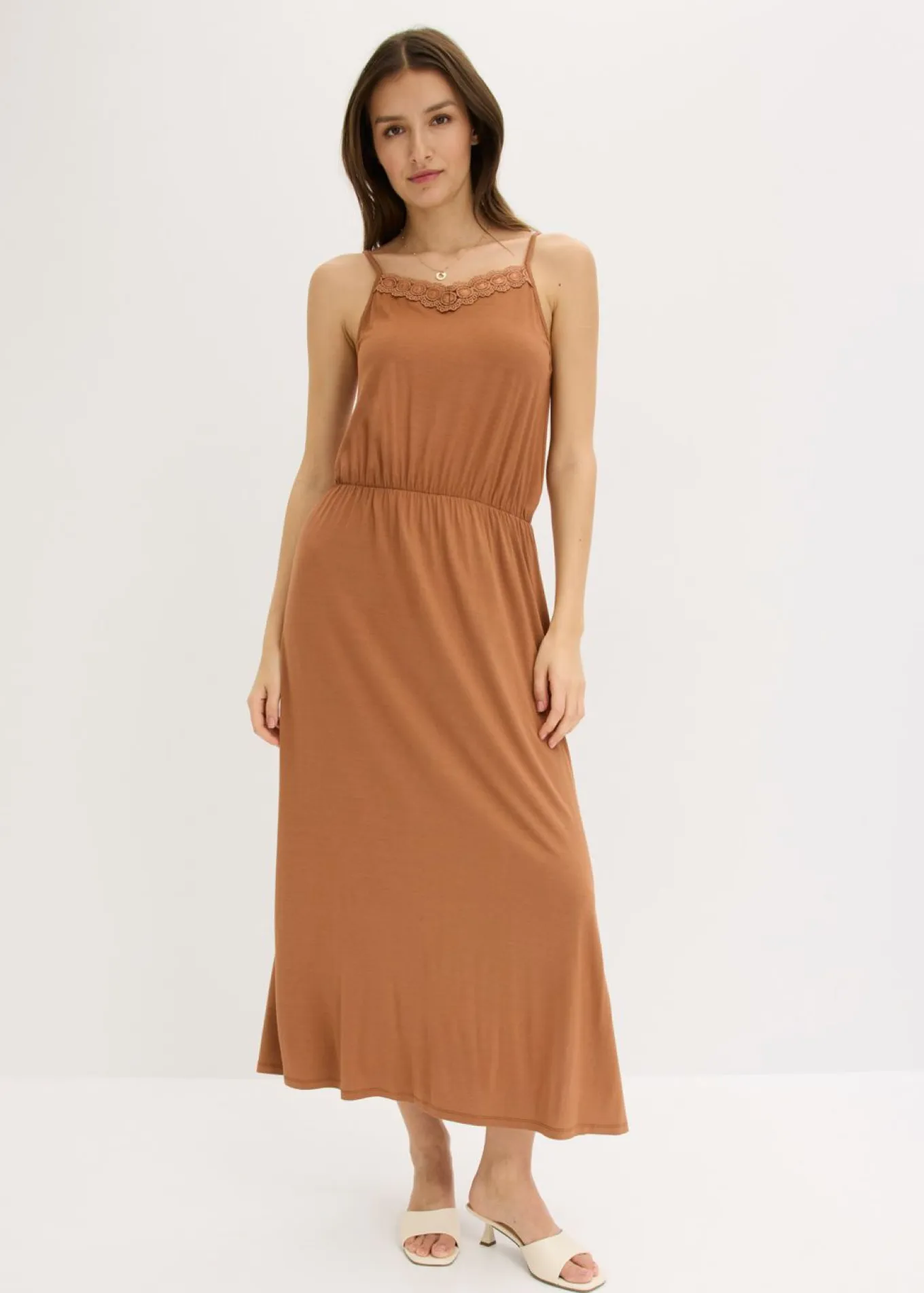 Vestido de punto con encaje