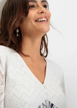 Vestido de punto con encaje