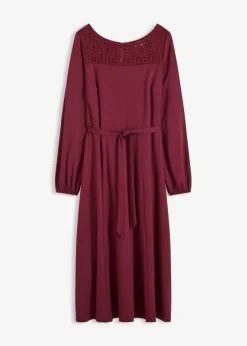 Vestido de punto con encaje