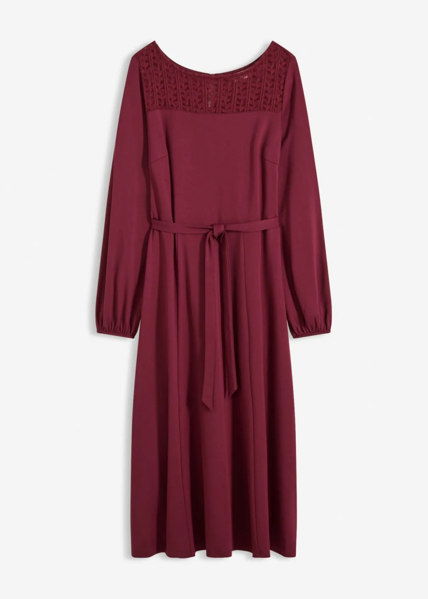 Vestido de punto con encaje