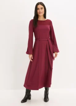 Vestido de punto con encaje