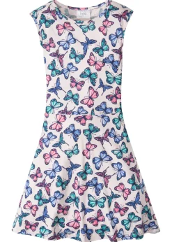 Vestido de punto con estampado de mariposas para niñas