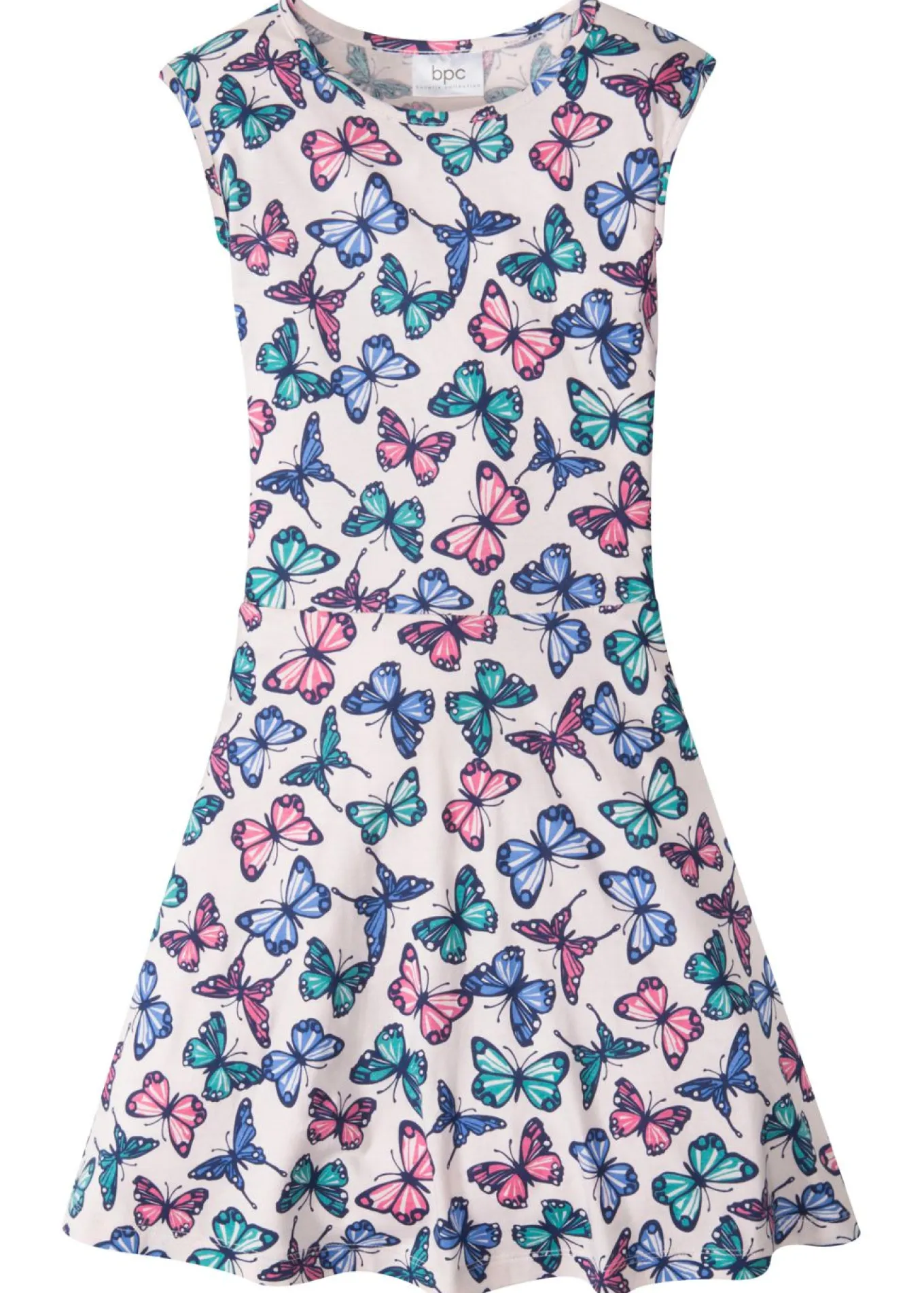 Vestido de punto con estampado de mariposas para niñas