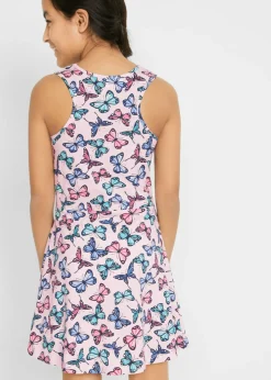 Vestido de punto con estampado de mariposas para niñas