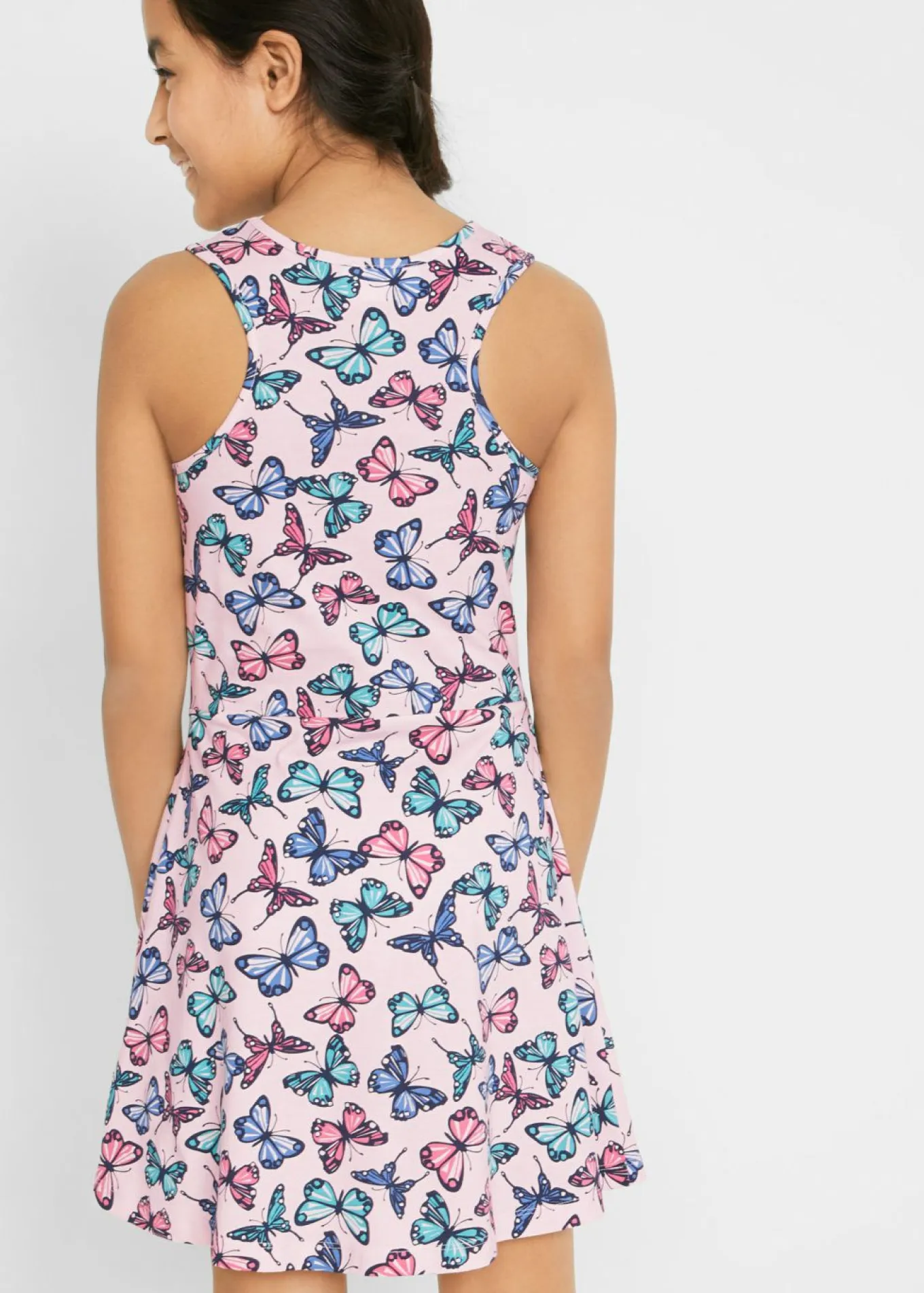 Vestido de punto con estampado de mariposas para niñas