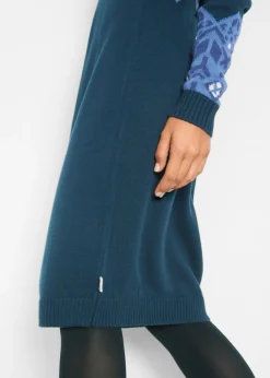 Vestido de punto con estampado invernal