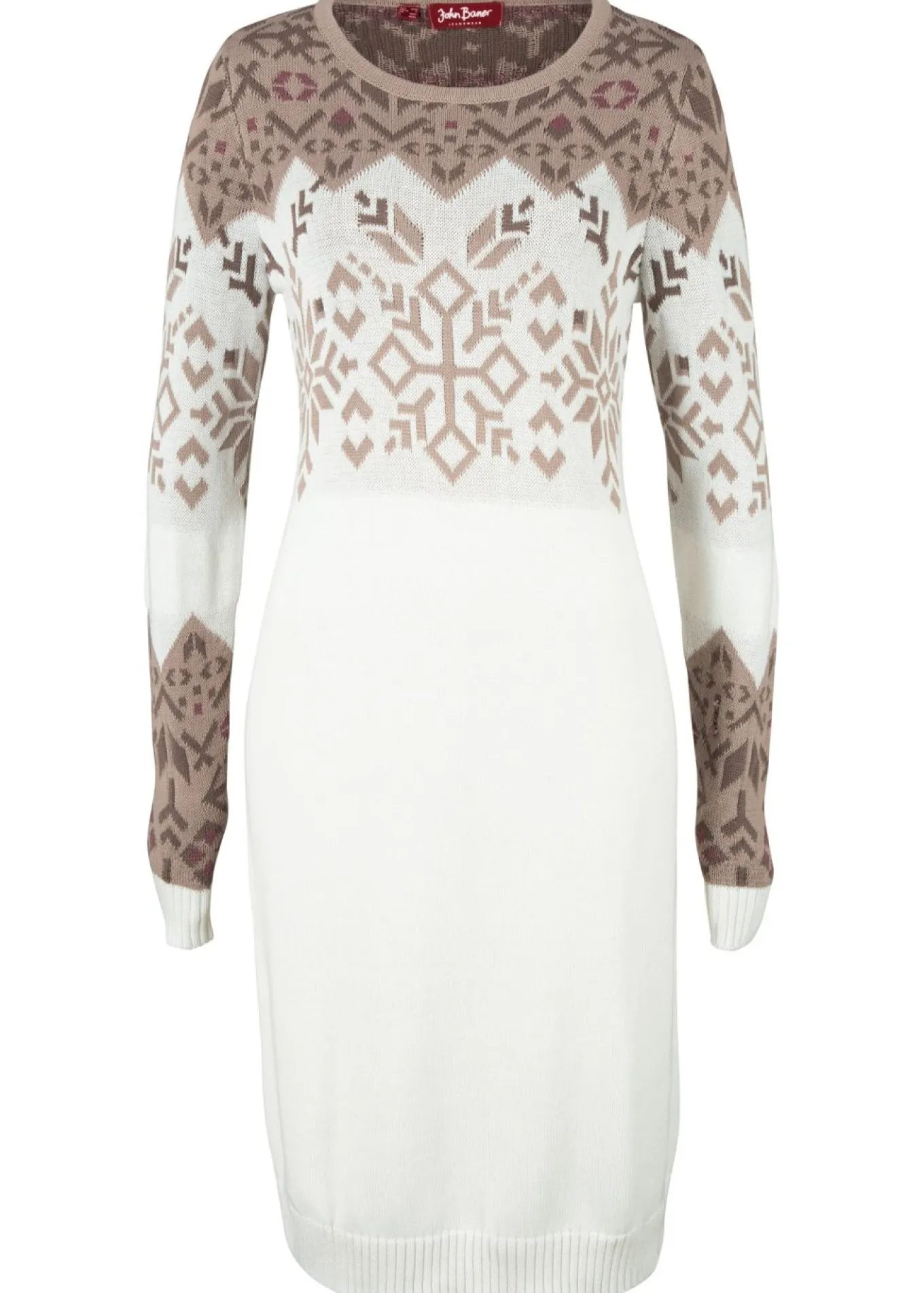 Vestido de punto con estampado invernal