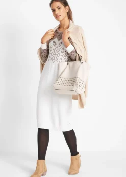 Vestido de punto con estampado invernal