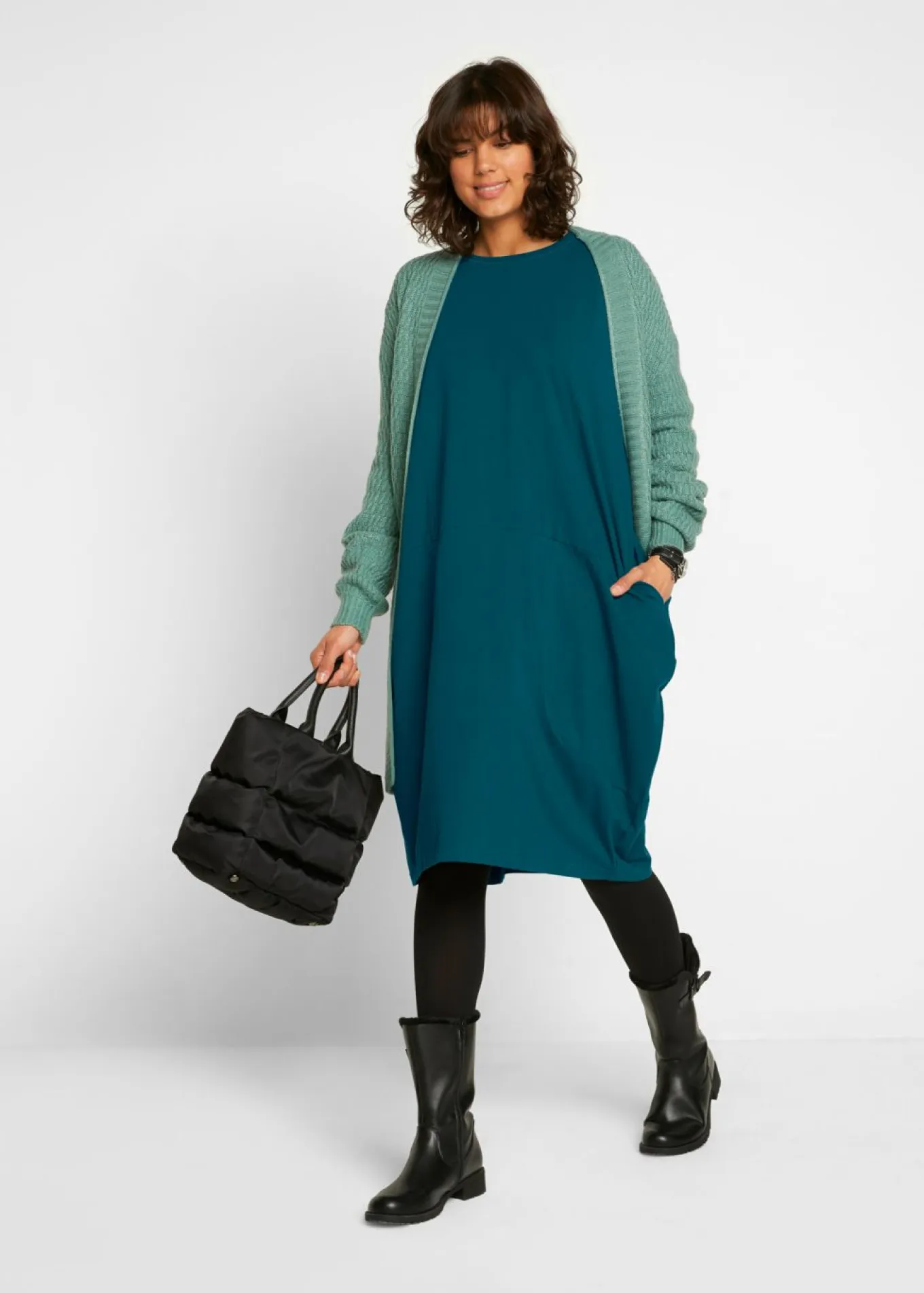 Vestido de punto con forma en O