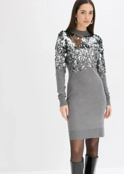 Vestido de punto con lentejuelas