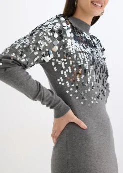 Vestido de punto con lentejuelas